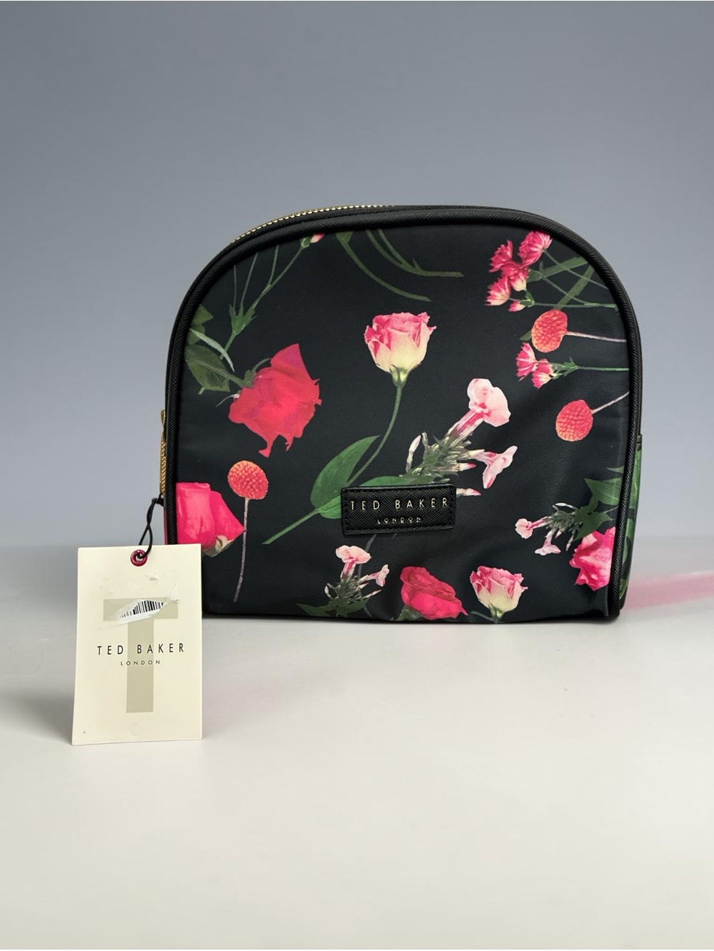 NWT Ted Baker London Floral Travel Toiletry Bag & Refillable Bottle Set